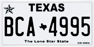TX license plate BCA4995