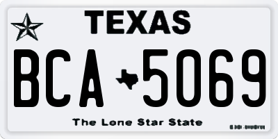 TX license plate BCA5069