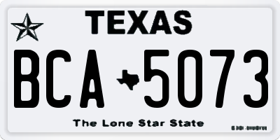 TX license plate BCA5073