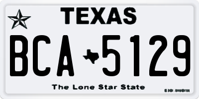TX license plate BCA5129