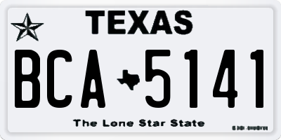 TX license plate BCA5141