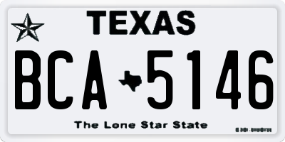 TX license plate BCA5146