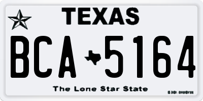 TX license plate BCA5164