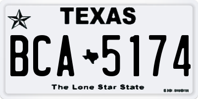 TX license plate BCA5174