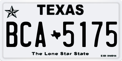 TX license plate BCA5175