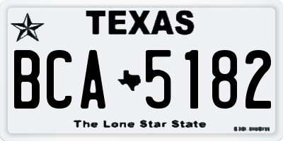 TX license plate BCA5182