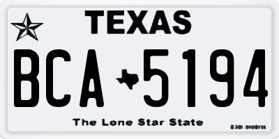 TX license plate BCA5194