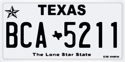 TX license plate BCA5211