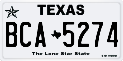 TX license plate BCA5274