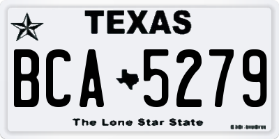TX license plate BCA5279