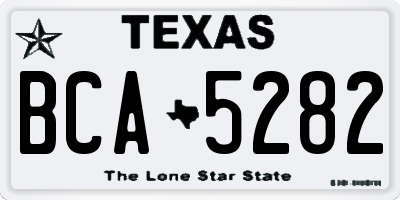 TX license plate BCA5282