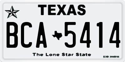 TX license plate BCA5414