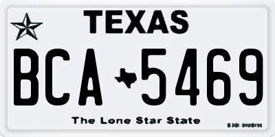 TX license plate BCA5469