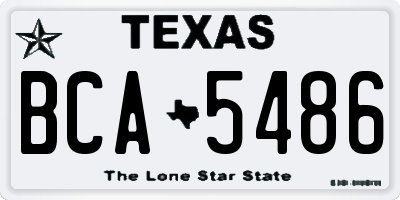 TX license plate BCA5486