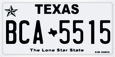 TX license plate BCA5515