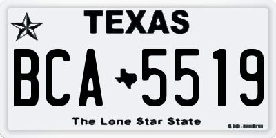 TX license plate BCA5519