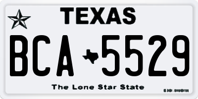 TX license plate BCA5529