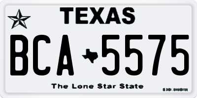 TX license plate BCA5575