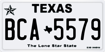 TX license plate BCA5579