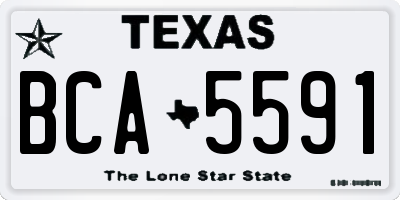 TX license plate BCA5591