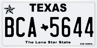 TX license plate BCA5644