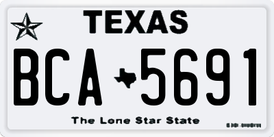 TX license plate BCA5691