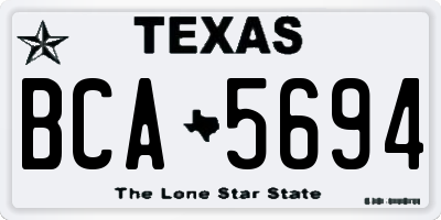 TX license plate BCA5694