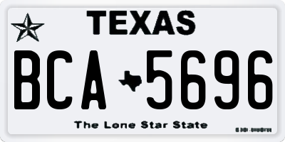 TX license plate BCA5696
