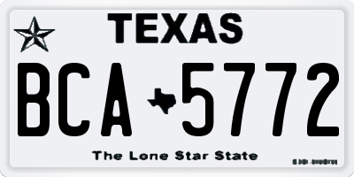 TX license plate BCA5772