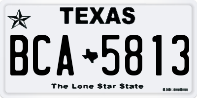 TX license plate BCA5813