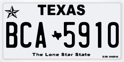 TX license plate BCA5910