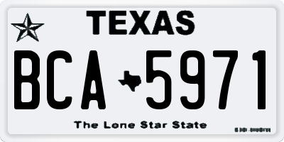 TX license plate BCA5971