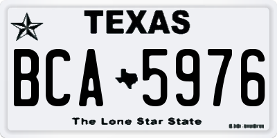 TX license plate BCA5976