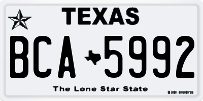 TX license plate BCA5992