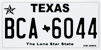 TX license plate BCA6044