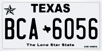 TX license plate BCA6056