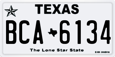 TX license plate BCA6134