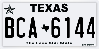 TX license plate BCA6144