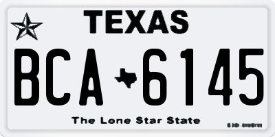 TX license plate BCA6145