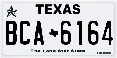 TX license plate BCA6164