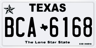 TX license plate BCA6168
