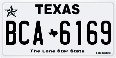 TX license plate BCA6169