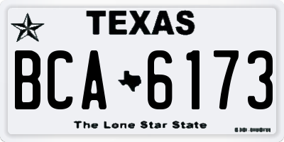 TX license plate BCA6173