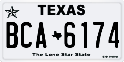 TX license plate BCA6174