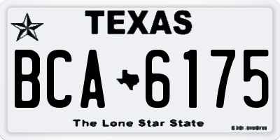 TX license plate BCA6175
