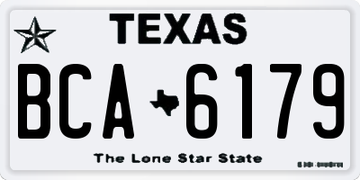 TX license plate BCA6179