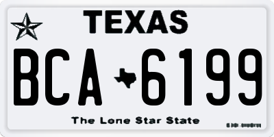 TX license plate BCA6199