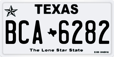 TX license plate BCA6282