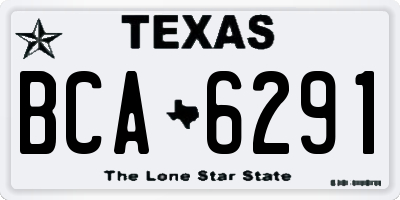 TX license plate BCA6291