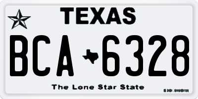 TX license plate BCA6328
